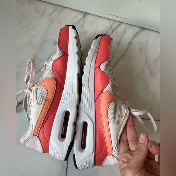 Nike, women’s 9.5, Air Max, coral pink white running walking active comfort shoe - Picture 6 of 10
